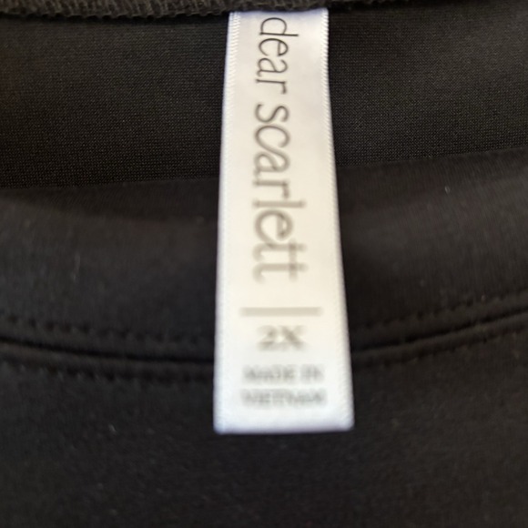 Dear Scarlett Women's Two Piece Too Pants Black 2XL Loungewear Set NWOT Wide Leg - Picture 3 of 7